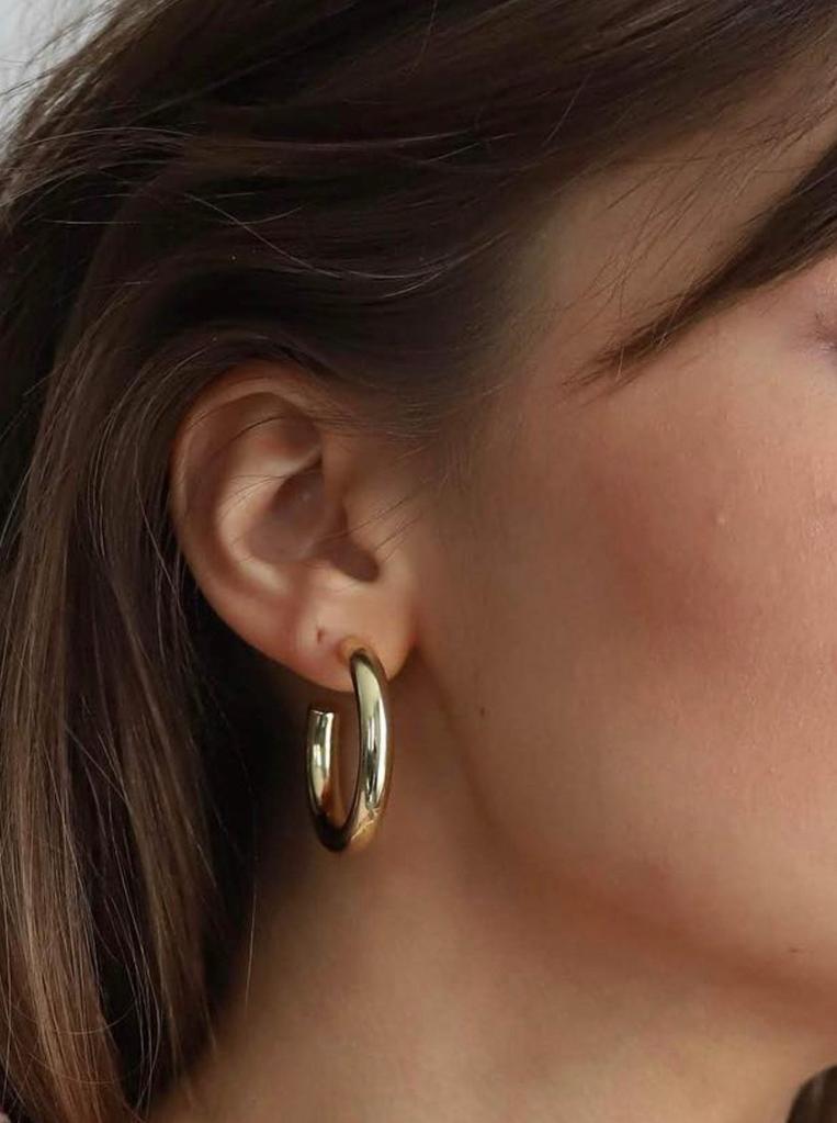 Machete Hoops Größe L 14k Gold love it green