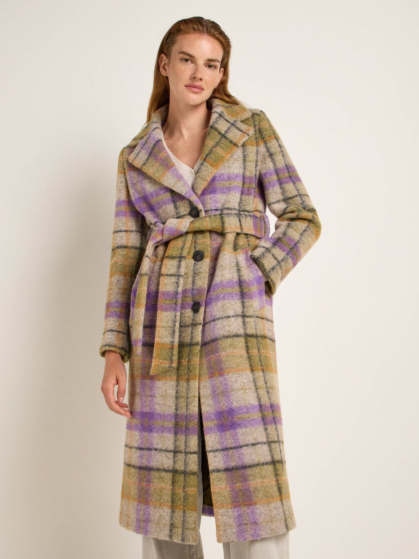 Tartan Regenmantel Damen Kariert Kurzmantel Karierter Oversize